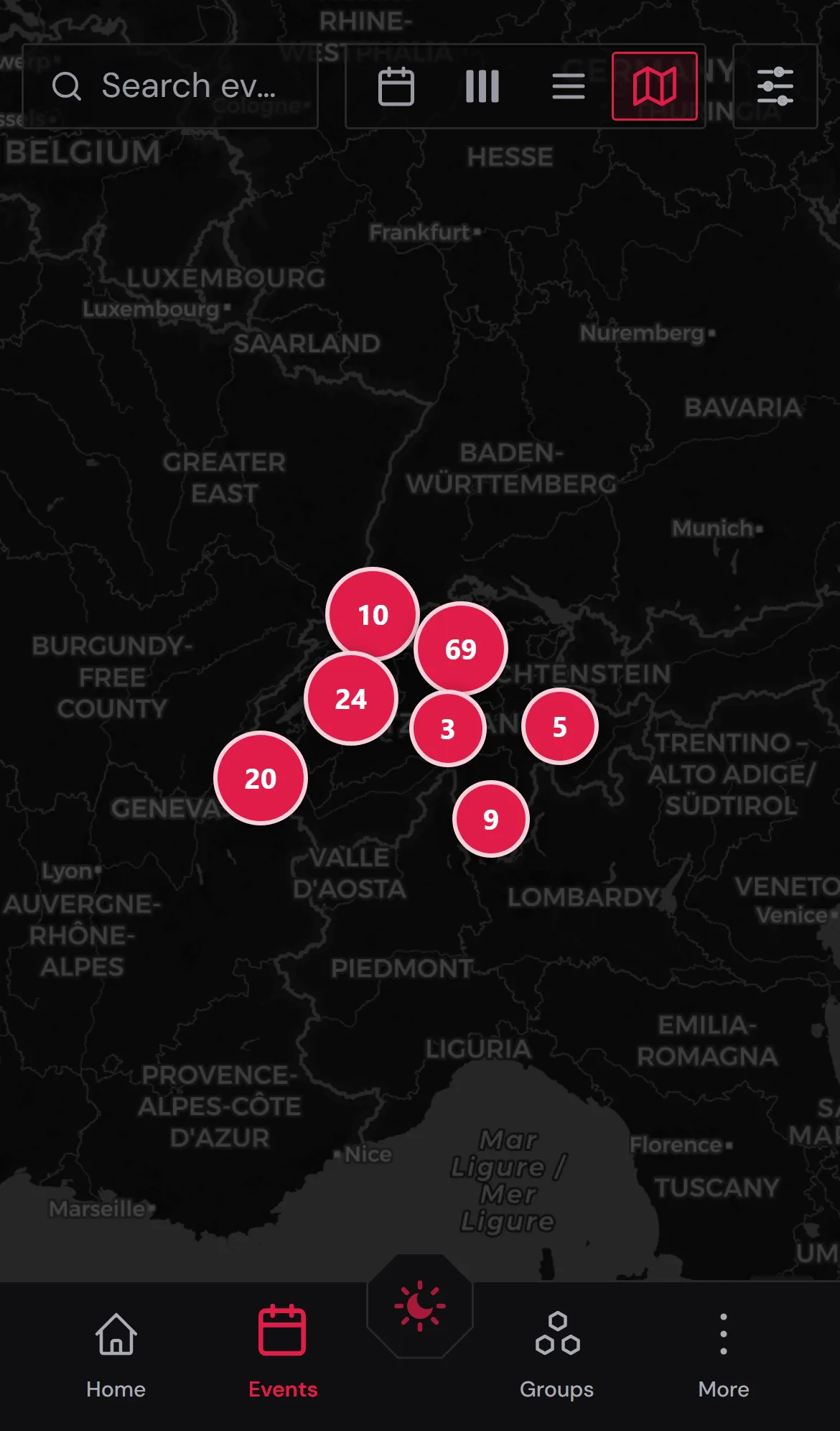 Interactive map view on mobile